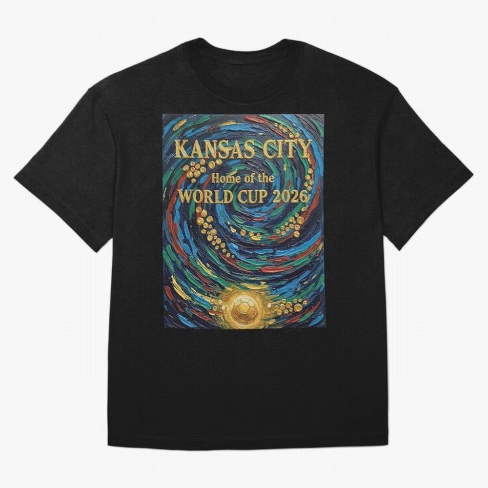Kansas City Home of the World Cup 2026 Soccer Fan ¡ª Moody Jewel Art Print Oversized T-Shirt Celebrate Unforgettable Nights in Match Day Hype around FIFA World Cup 2026, CR7, Brazil, Portugal and Argentina, Football Festival Excitement, Trophy