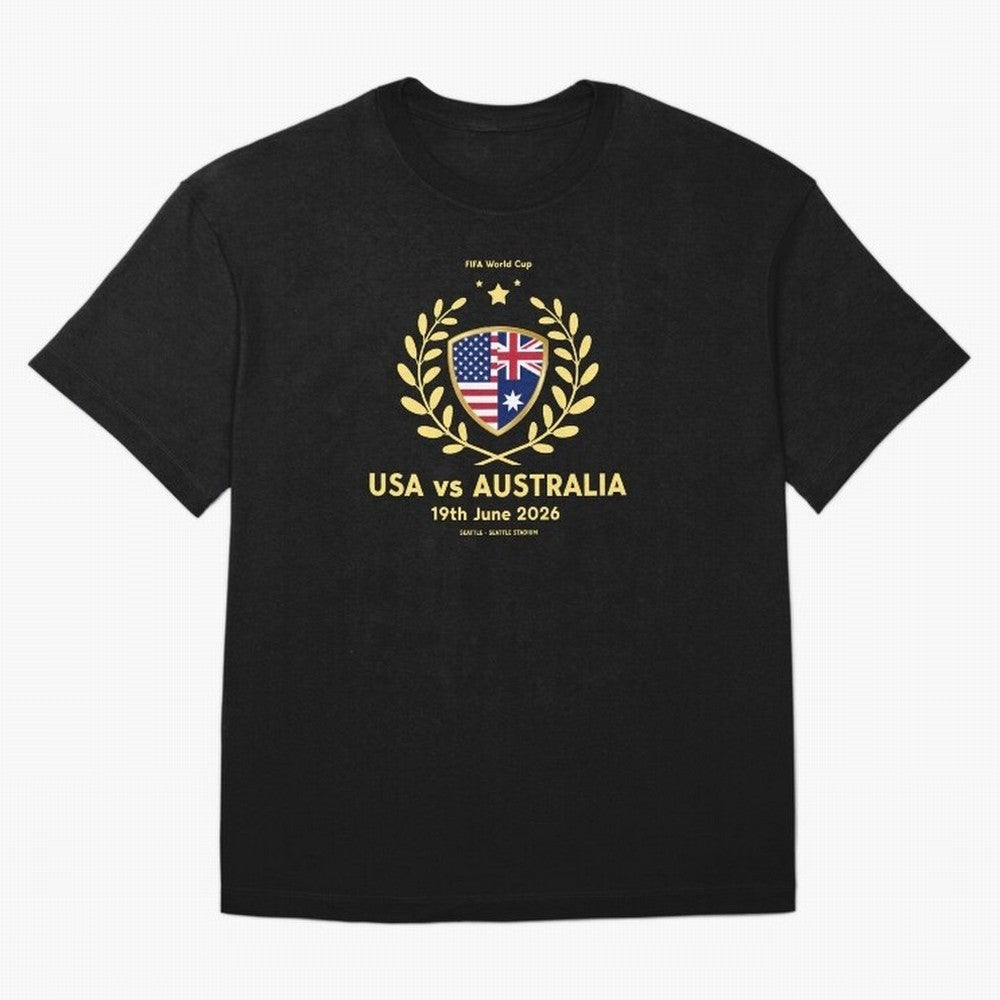 FIFA World Cup - USA v Australia Oversized T-Shirt Celebrate Unforgettable Nights in the FIFA World Cup 2026 Group Stage Journey through Neymar Highlights, Argentina Pride, Football History, Final Match Energy, Crowd Noise and Once in a Lifetime
