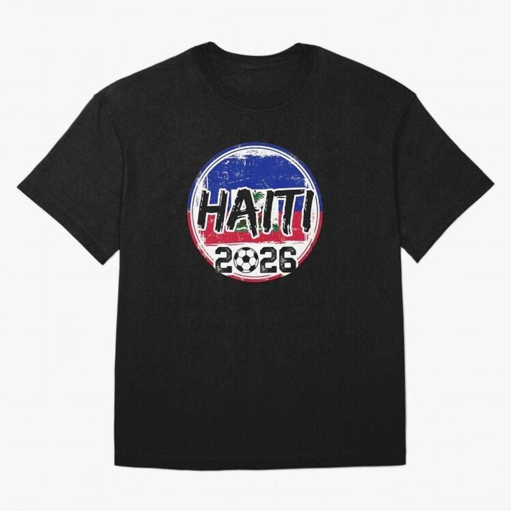 Haiti World Cup 2026 Soccer Fan Game Day T-Shirt_86605887 Oversized T-Shirt Stand with Match Day Hype around FIFA World Cup 2026 USA Canada Mexico, Neymar, Haaland and Cristiano Ronaldo, Netherlands, Supporter Pride, Iconic Celebrations, Legendary