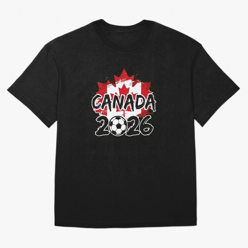 Canada World Cup 2026 Soccer Fan Game Day T-Shirt_86605883 Oversized T-Shirt Elevate FIFA World Cup 2026 Group Stage Driven by Messi, CR7 and Mbappe, Spain and Netherlands Energy, Fan Favorite Moments, National Team Passion, Big Match Drama and