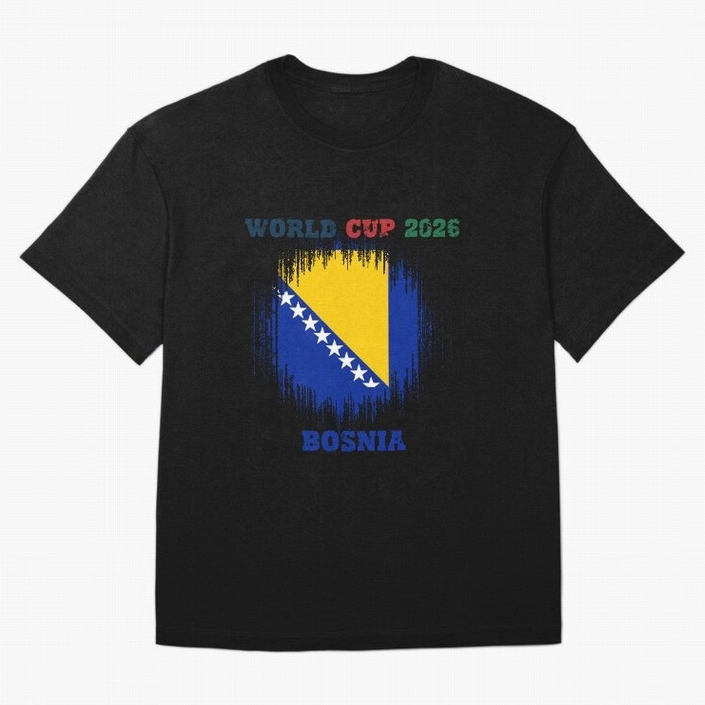 BOSNIA WORLD CUP 2026 Oversized T-Shirt Join the Global Buzz around Global Football Passion for FIFA World Cup 2026, Driven by Neymar, Haaland and Cristiano Ronaldo, England and Germany, Champion Mindset, Group Stage Buzz, Knockout Tension and