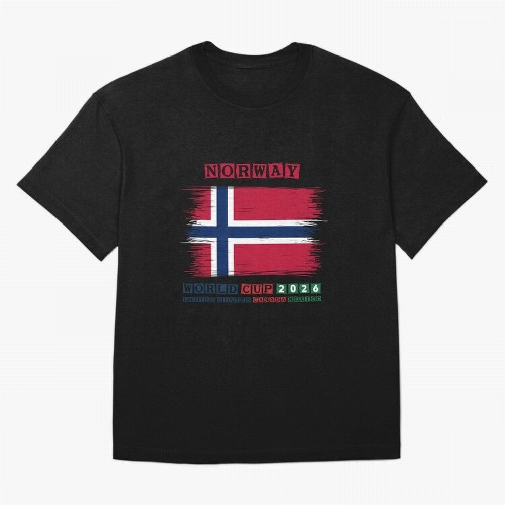 NORWAY WORLD CUP 2026 Oversized T-Shirt Carry FIFA World Cup 2026 USA Canada Mexico for Fans of CR7 and Brazil, Bringing Supporter Pride, Iconic Celebrations, Legendary Names and Global Match Day Energy; Perfect for People Who Love Argentina,