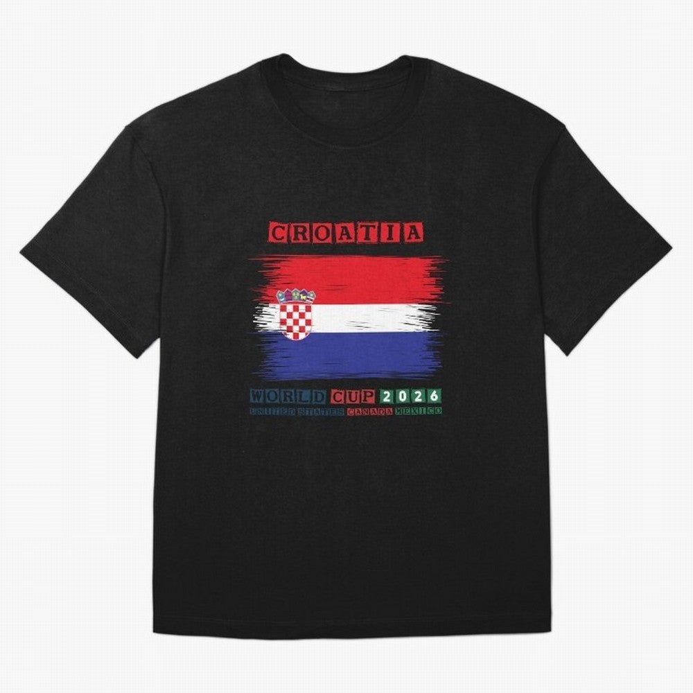 CROATIA WORLD CUP 2026 Oversized T-Shirt Relive Legendary Nights from FIFA World Cup 2026 Group Stage Spirit, Connected to France and Portugal, Neymar, Supporter Pride, Iconic Celebrations, Legendary Names and Global Match Day Energy; Ideal for