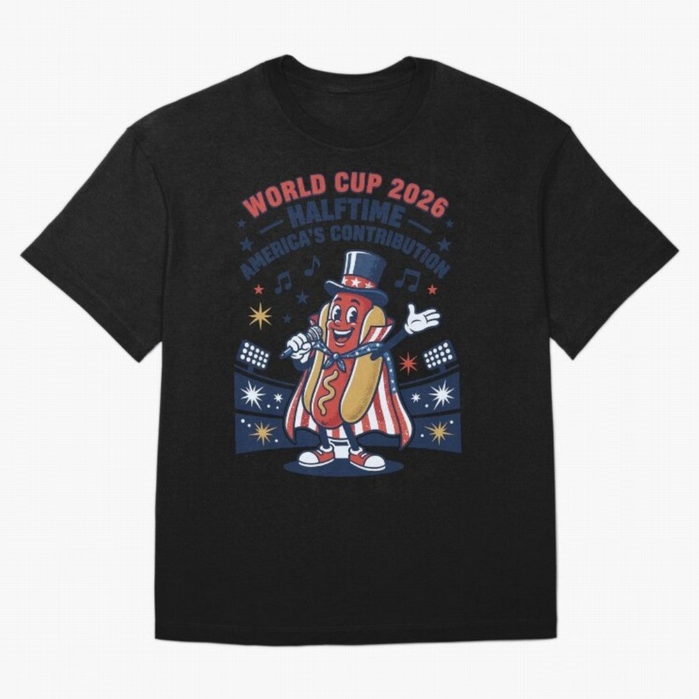 World Cup 2026 Halftime ¡ª America's Contribution V2 Oversized T-Shirt Bring World Football Passion into FIFA World Cup 2026 Group Stage Spirit, Built around Portugal, Spain and Germany, Haaland, Soccer Culture, Superstar Moments, National Team
