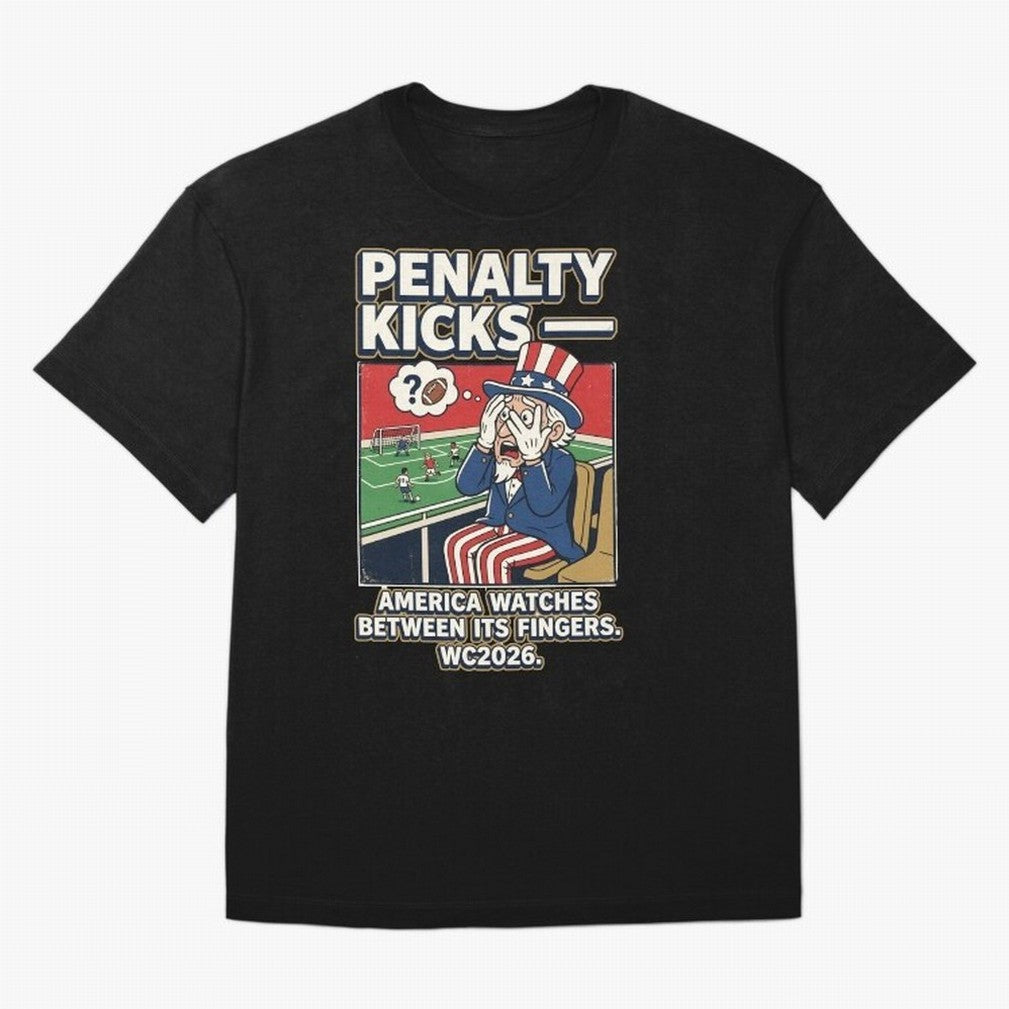 Penalty Kicks ¡ª WC2026 V2 Oversized T-Shirt Bring Match Day Fire to FIFA World Cup 2026 Group Stage Spirit, Made for Spain, Haaland, Football Passion, Legendary Performances, Festival Vibes and Supporter Community; Ideal for Passionate Fans Who