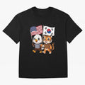 The American eagle and its friend the South Korean tiger Oversized T-Shirt Get Ready for Global Football Passion for FIFA World Cup 2026 USA Canada Mexico, Driven by Cristiano Ronaldo, Spain, Football Festival Excitement, Trophy Ambitions, Country