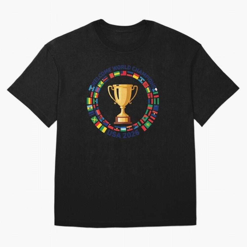 World Cup 2026 Celebration T-Shirt | USA Canada Mexico Soccer Fan Tee Oversized T-Shirt Honor the Football Icons of Global Football Passion for FIFA World Cup 2026 USA Canada Mexico, with Cristiano Ronaldo, Haaland and CR7, Portugal, Champion