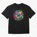 Color Splash Artistic Soccer Ball Design Oversized T-Shirt Bring Match Day Fire to FIFA World Cup 2026 USA Canada Mexico with Cristiano Ronaldo, Haaland and CR7, France and Portugal Energy, Classic Soccer Heritage, Championship Pressure, Fan
