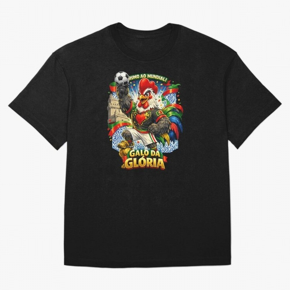 Portugal Rooster World Cup 2026 Fan Art Oversized T-Shirt Make Memories around the FIFA World Cup 2026 Group Stage Journey through Messi, Neymar and Mbappe Highlights, England Pride, Stadium Chants, National Pride, Trophy Dreams and Unforgettable