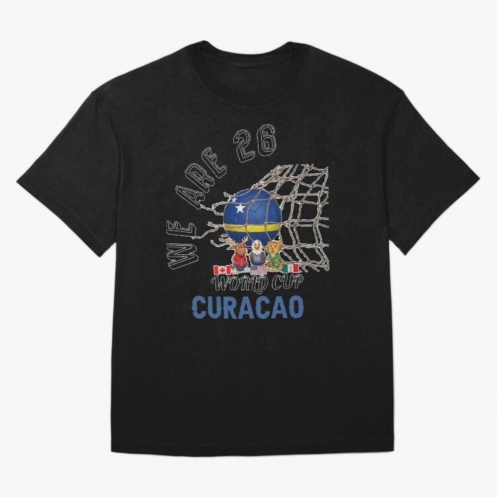 World cup 26 - Curacao Oversized T-Shirt Feel the Roar of Match Day Hype around FIFA World Cup 2026 Group Stage, Haaland, England and Germany, Football History, Final Match Energy, Crowd Noise and Once in a Lifetime Moments; Perfect for Fans,
