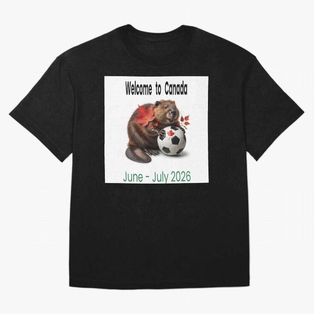 Welcome to Canada June July Soccer 2026 Oversized T-Shirt Bring FIFA World Cup 2026 USA Canada Mexico Spirit, Made for England, Haaland, Vintage Soccer Flavor, Modern Football Stars, National Flags and Final Night Emotion; Made for Collectors Who