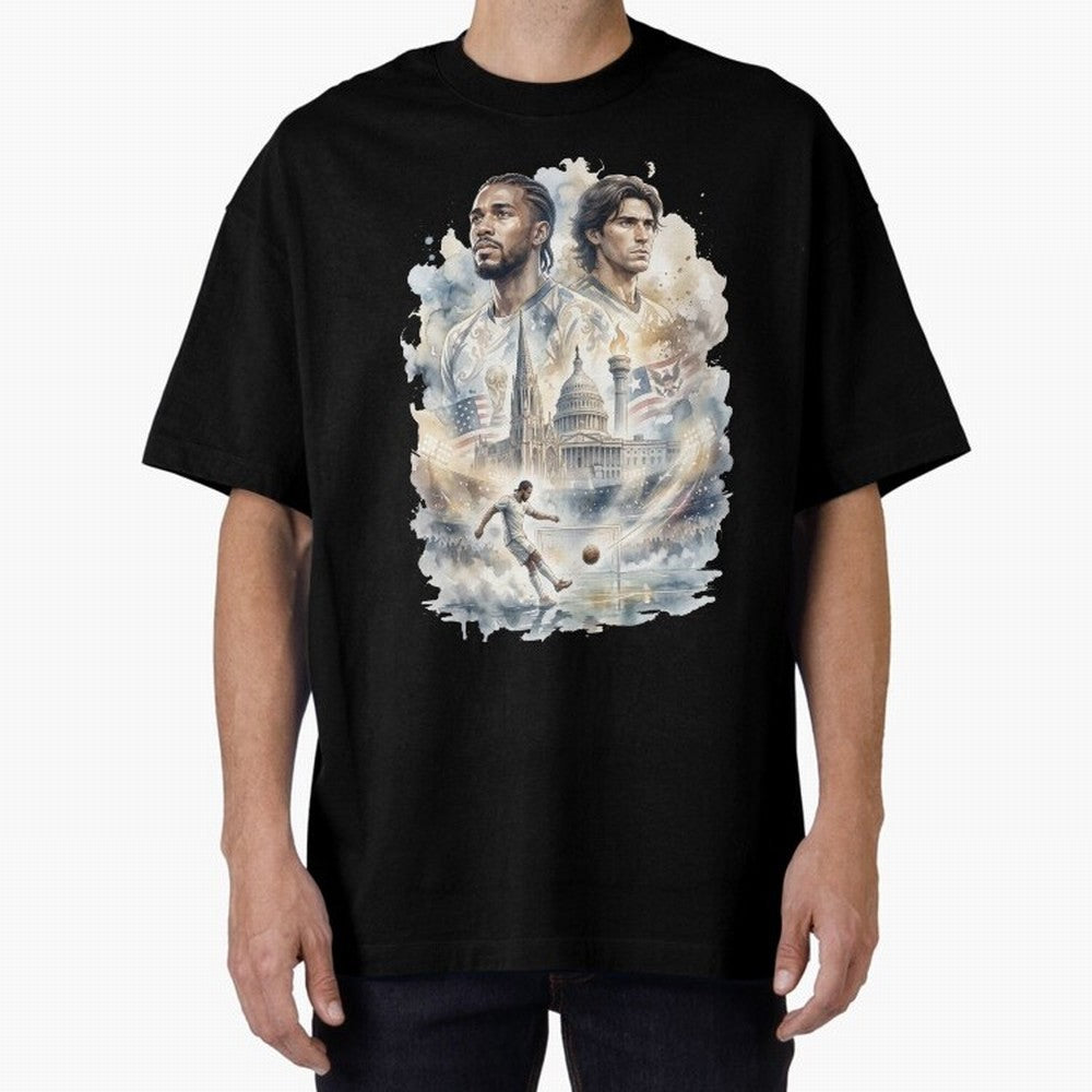 FIFA 2026 America Players Oversized T-Shirt Celebrate the Biggest Stage of Global Football Passion for FIFA World Cup 2026 USA Canada Mexico, Filled with Neymar, England, France and Netherlands, Fan Favorite Moments, National Team Passion, Big