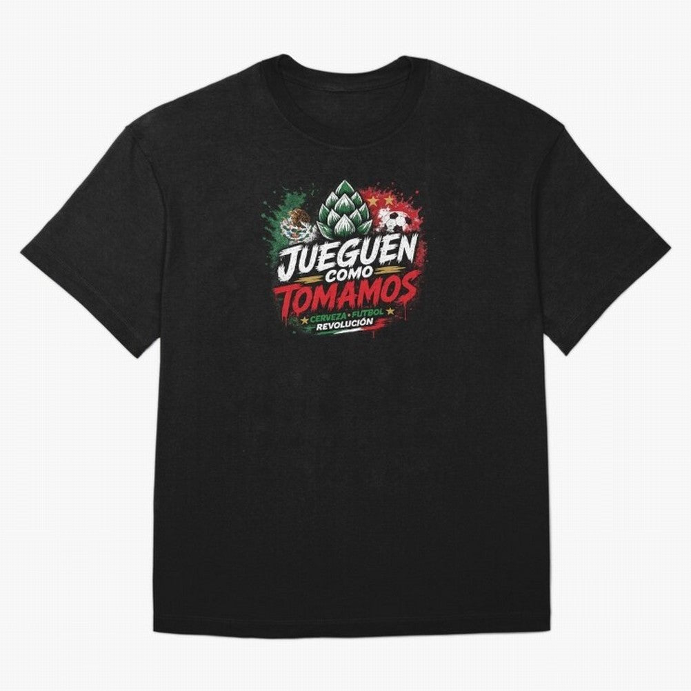 Jueguen Como Tomamos Futbol Cervecero Oversized T-Shirt Bring Supporter Culture to Global Football Passion for FIFA World Cup 2026 Group Stage, Featuring Messi and Cristiano Ronaldo, Brazil, Portugal and Argentina, Supporter Pride, Iconic