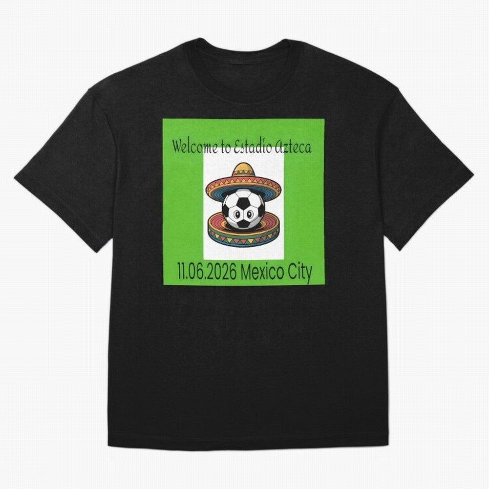 Welcome to Estadio Azteca Mexico City June 11, 2026 Oversized T-Shirt Keep Football History Alive during FIFA World Cup 2026 Spirit, Featuring France and Portugal, Messi, CR7 and Mbappe, Soccer Culture, Superstar Moments, National Team Dreams and
