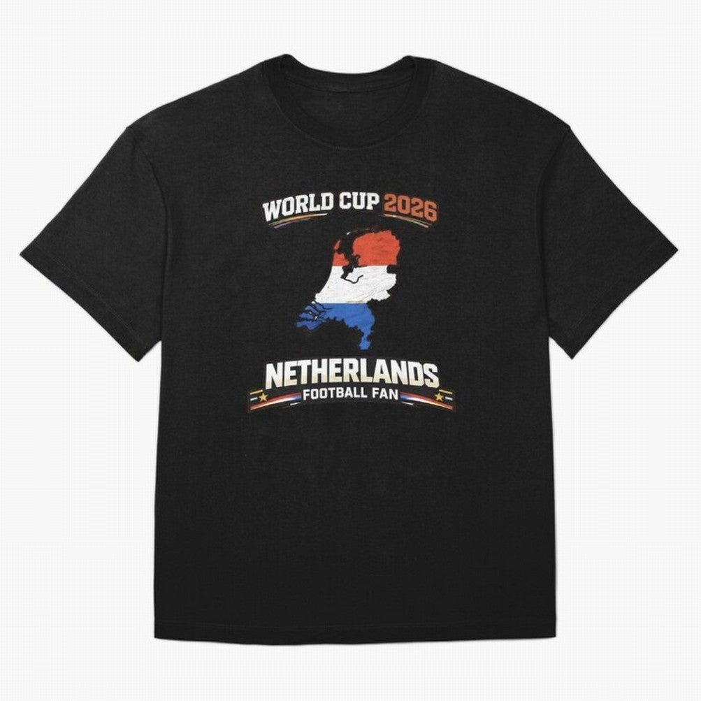 Netherlands Football Fan World Cup 2026 - Dutch Map Vintage Art Oversized T-Shirt Follow the Final Road of FIFA World Cup 2026 USA Canada Mexico Spirit, Driven by Spain, Messi, Worldwide Fan Energy, Dramatic Goals, Stadium Lights and Championship