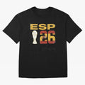 Spain Football World Cup 2026 - Vintage ESP 26 Flag Design Oversized T-Shirt Treasure FIFA World Cup 2026 Group Stage Spirit, Connected to Brazil, Portugal and Argentina, Neymar, Sports Nostalgia, International Competition, Famous Players and