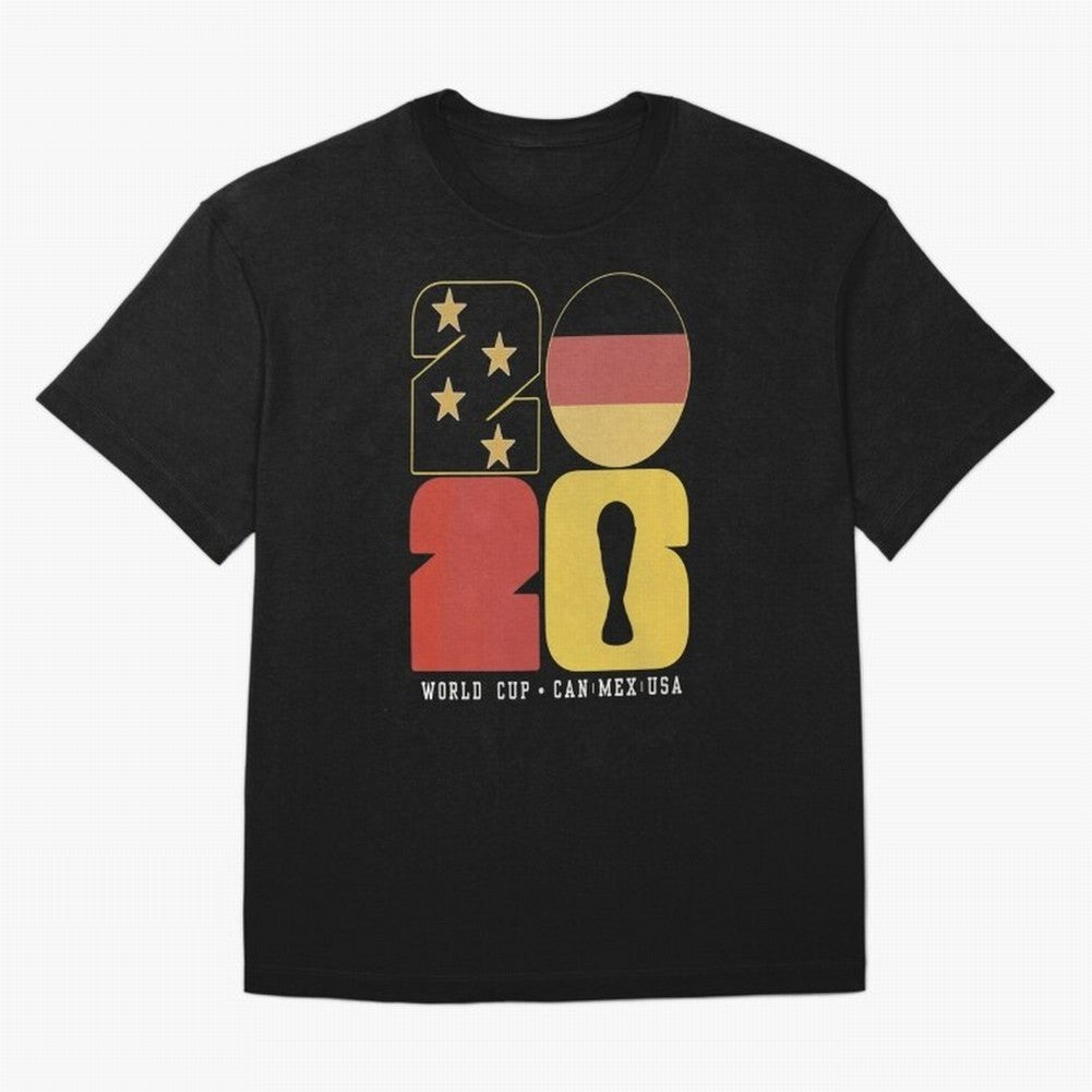 Germany Football World Cup 2026 - Die Mannschaft Retro Typography Oversized T-Shirt Bring Stadium Energy to FIFA World Cup 2026 Group Stage Spirit, Filled with Argentina, Neymar, Haaland and Cristiano Ronaldo, Sports Nostalgia, International