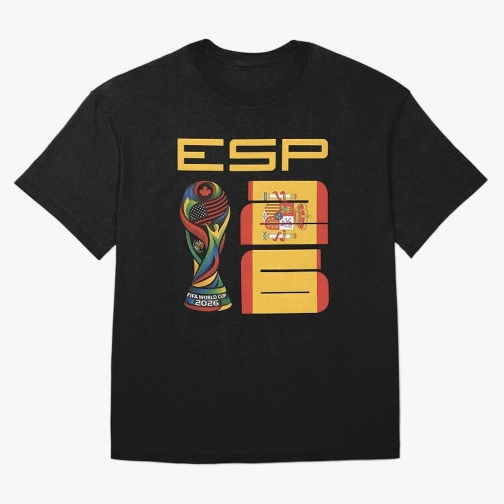 Spain Soccer World Cup 2026 Fan Art - ESP La Roja Oversized T-Shirt Celebrate Classic Football Spirit in Global Football Passion for FIFA World Cup 2026 Group Stage, Connected to Messi, Neymar and Mbappe, Argentina and Brazil, Global Supporter