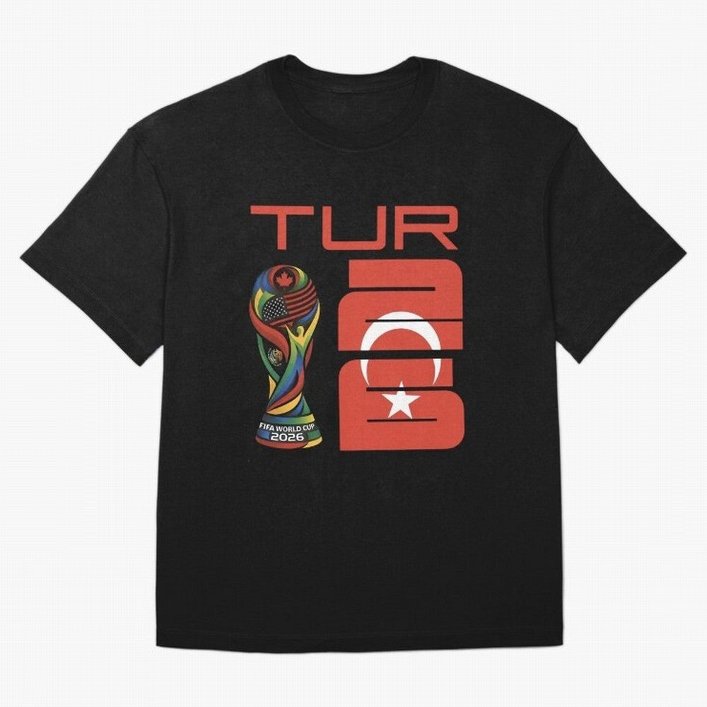 Turkey Football World Cup 2026 Fan Design Oversized T-Shirt Bring World Football Passion into Match Day Hype around FIFA World Cup 2026 USA Canada Mexico, CR7, Spain, Vintage Soccer Flavor, Modern Football Stars, National Flags and Final Night