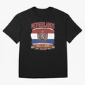 Netherlands World Cup 2026 Coat of Arms Football Design Oversized T-Shirt Celebrate Football Dreams Across FIFA World Cup 2026 Group Stage Spirit, Built around Portugal, Messi and Cristiano Ronaldo, Vintage Soccer Flavor, Modern Football Stars,
