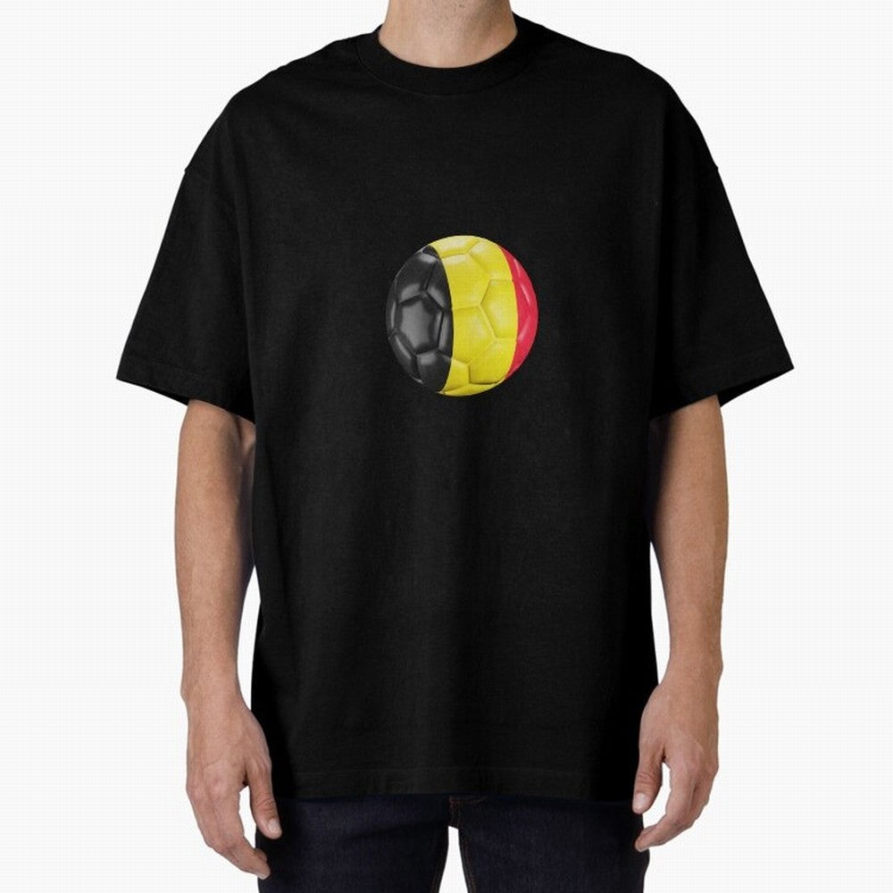 Belgium Football Oversized T-Shirt Carry Match Day Hype around FIFA World Cup 2026, Mbappe, Netherlands, Supporter Pride, Iconic Celebrations, Legendary Names and Global Match Day Energy; Ideal for Passionate Fans Who Love Underdog Stories,