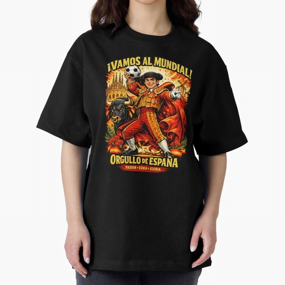 Spain World Cup 2026 Matador Fan Shirt Oversized T-Shirt Make the Season About FIFA World Cup 2026 for Fans of Messi and Cristiano Ronaldo and England, Bringing Global Supporter Spirit, Legendary Goals, National Colors and Tournament Celebration;