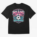 Miami 2026 Host City Emblem Soccer Football Events Oversized T-Shirt Join the Countdown to the FIFA World Cup 2026 Group Stage Journey through Cristiano Ronaldo, Haaland and CR7 Highlights, Netherlands Pride, Stadium Memories, Football Loyalty,