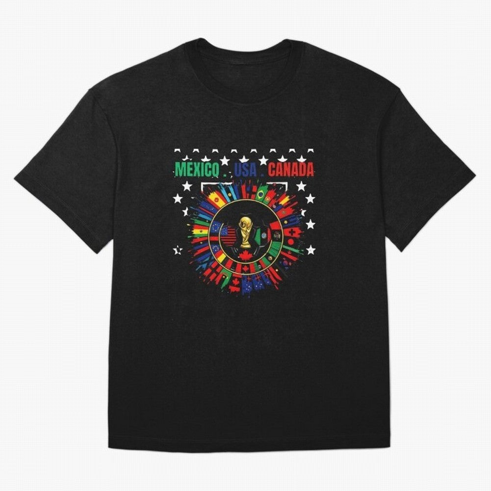 Multinational Nations Flags Badge Oversized T-Shirt Carry National Pride through FIFA World Cup 2026 Group Stage Spirit, with Netherlands, Messi, Neymar and Mbappe, Match Day Excitement, Supporter Culture, Golden Goals and Global Football Passion;