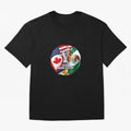 Host Trio Flags Circular Emblem Oversized T-Shirt Upgrade the FIFA World Cup 2026 Group Stage Journey through CR7 Highlights, Argentina Pride, Football Festival Excitement, Trophy Ambitions, Country Rivalries and Star Player Buzz; Built for