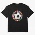 Global Nations Football Circle Art Oversized T-Shirt Upgrade FIFA World Cup 2026 Made for Mbappe and Neymar, Germany Energy, Stadium Memories, Football Loyalty, International Chants and Championship Tradition; Great for Supporters Who Love