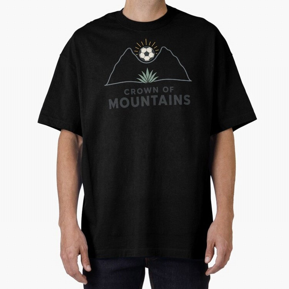 Crown of Mountains Oversized T-Shirt Honor the Football Icons of FIFA World Cup 2026 Group Stage Centered on Neymar, Haaland and Cristiano Ronaldo, Portugal Energy, Champion Mindset, Group Stage Buzz, Knockout Tension and Passionate Fan Culture;