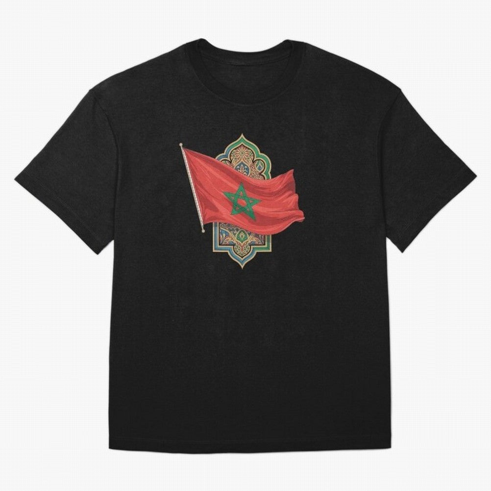 Morocco Flag Heritage World Cup 2026 Oversized T-Shirt Make Game Day About FIFA World Cup 2026 Group Stage Driven by Messi, Argentina, France and Brazil Energy, Fan Favorite Moments, National Team Passion, Big Match Drama and Soccer History; Great