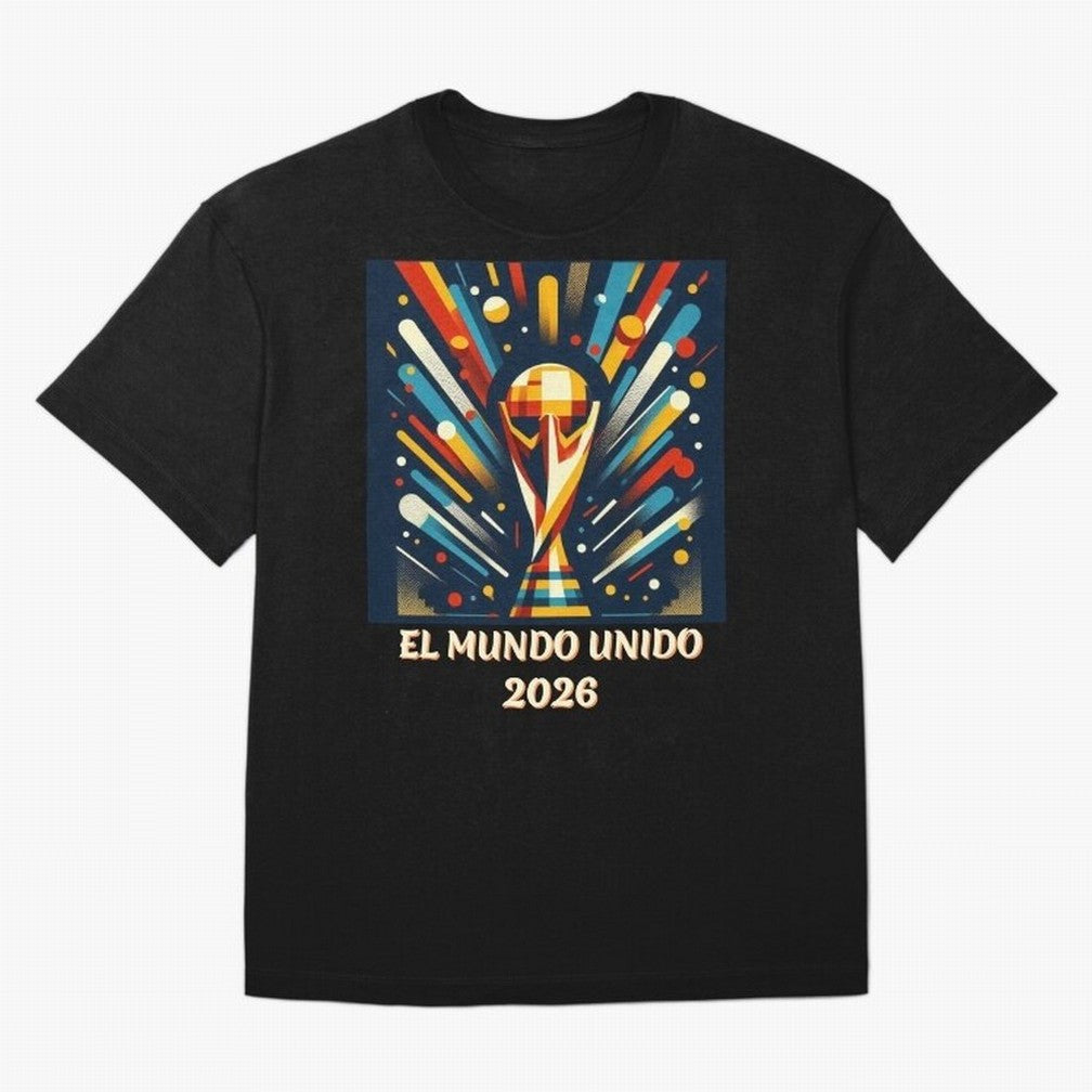 2026 World Cup The United World - Modern Geometric Art Oversized T-Shirt Honor Football Greatness during FIFA World Cup 2026 USA Canada Mexico Made for Neymar, Haaland and Cristiano Ronaldo, Netherlands Energy, Tournament Hype, Historic Matchups,