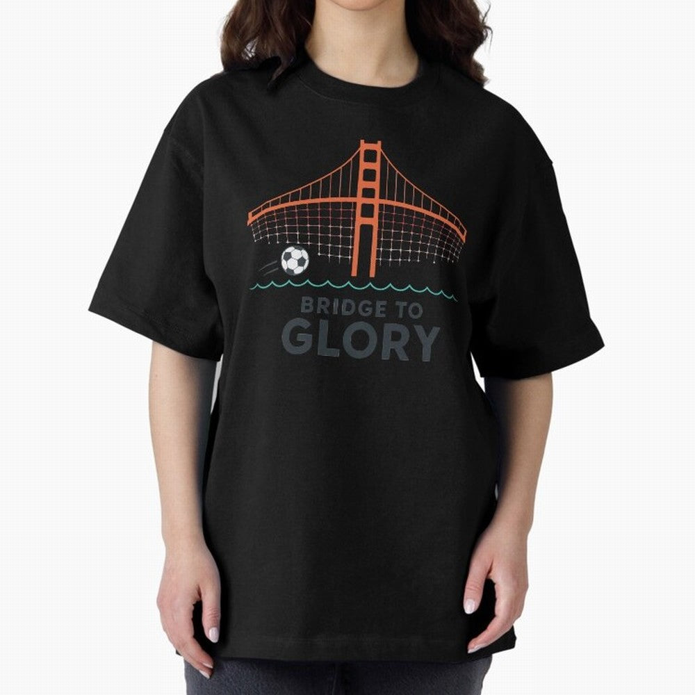 Bridge to Glory Oversized T-Shirt Enjoy FIFA World Cup 2026 Spirit, with Argentina, Cristiano Ronaldo, Stadium Memories, Football Loyalty, International Chants and Championship Tradition; Perfect for Supporters Who Want Bold Football Energy, Global