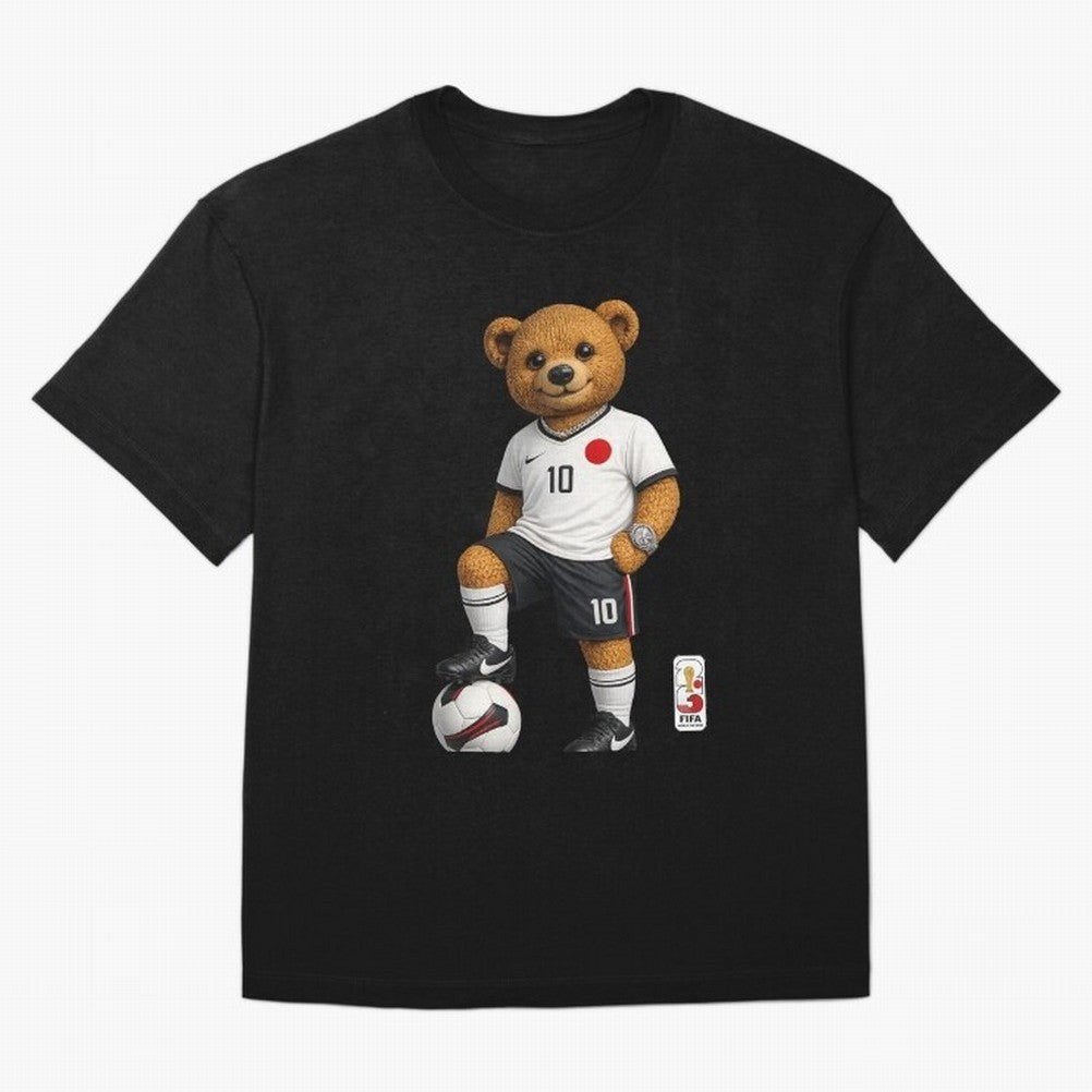 Japan Soccer Bear World Cup Teddy Bear Oversized T-Shirt Celebrate Classic Football Spirit in Match Day Hype around FIFA World Cup 2026, Neymar, Haaland and Cristiano Ronaldo, Brazil, Portugal and Argentina, Worldwide Fan Energy, Dramatic Goals,