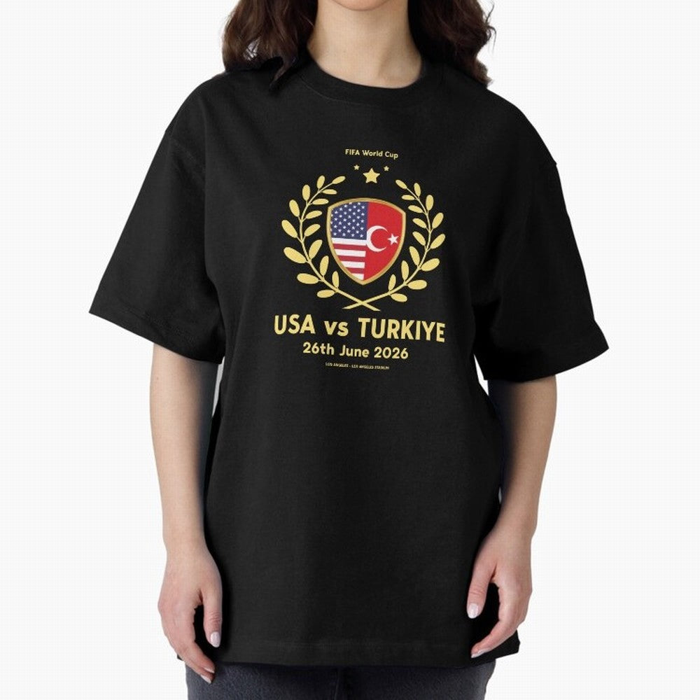Copy of FIFA World Cup - USA v Turkiye Oversized T-Shirt Show Your Love for Match Day Hype around FIFA World Cup 2026, CR7 and Messi, Argentina, France and Brazil, Football Passion, Legendary Performances, Festival Vibes and Supporter Community;