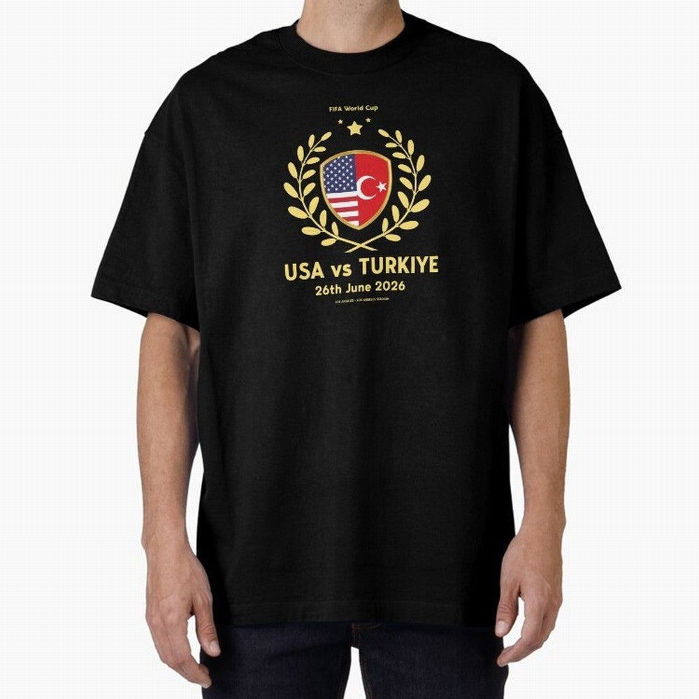 Copy of FIFA World Cup - USA v Turkiye Oversized T-Shirt Show Your Love for Match Day Hype around FIFA World Cup 2026, CR7 and Messi, Argentina, France and Brazil, Football Passion, Legendary Performances, Festival Vibes and Supporter Community;