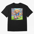 Golden Retriever Soccer Champ - World Cup 2026 Spirit Oversized T-Shirt Treasure FIFA World Cup 2026 USA Canada Mexico Spirit, Made for Spain, Haaland, Classic Soccer Heritage, Championship Pressure, Fan Loyalty and International Pride; Made for