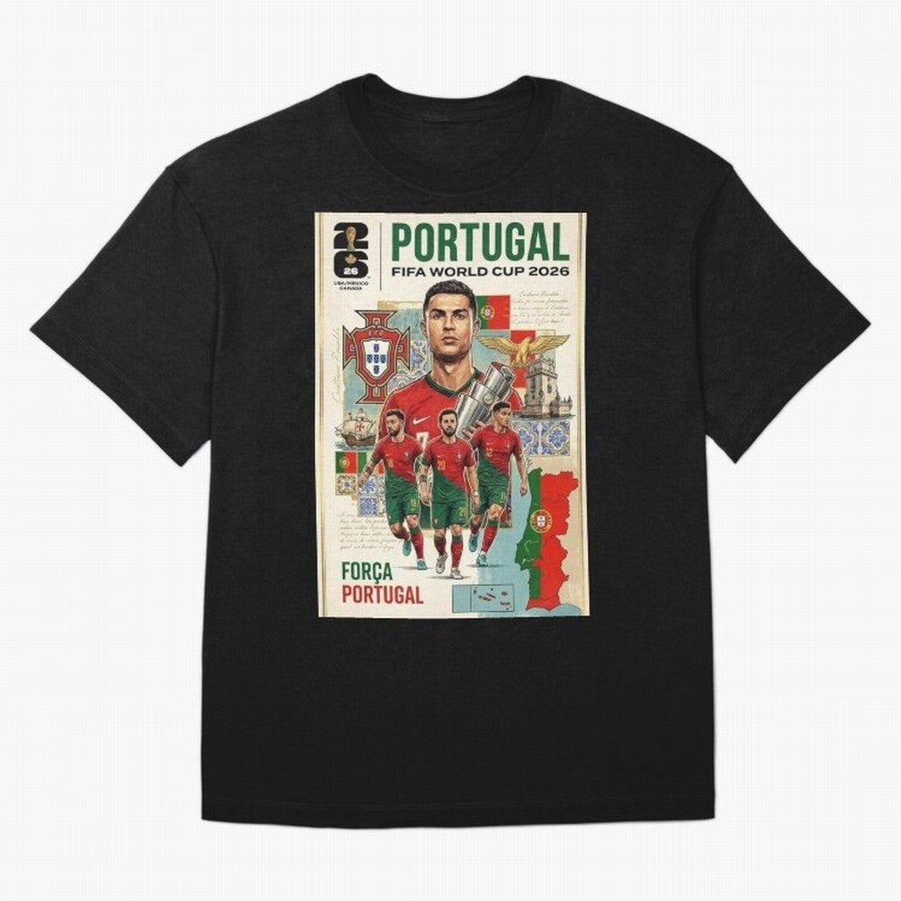 Portugal 2026 ¨C In Search of Glory Oversized T-Shirt Bring a Champion Mindset to FIFA World Cup 2026 for Fans of Cristiano Ronaldo, Haaland and CR7 and Spain and Netherlands, Bringing Sports Nostalgia, International Competition, Famous Players and