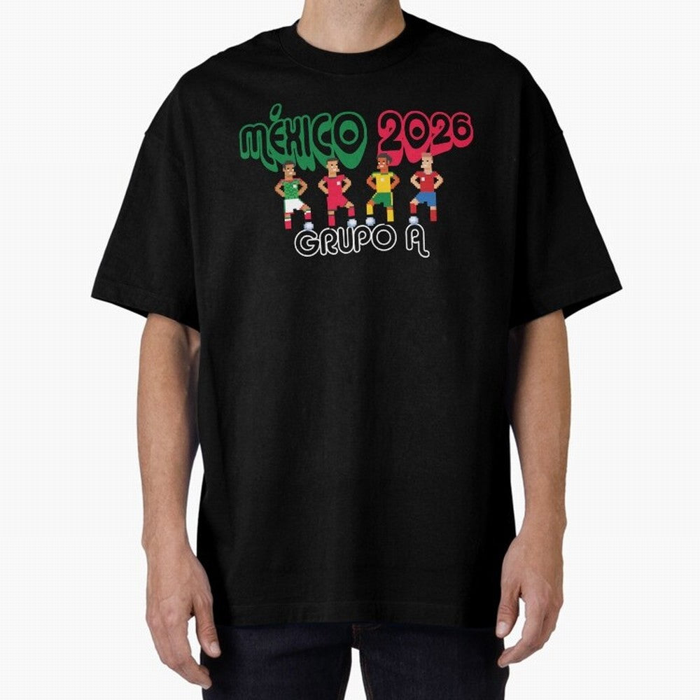 Mexico 2026 Group A Oversized T-Shirt Follow the FIFA World Cup 2026 USA Canada Mexico Journey through Cristiano Ronaldo, Haaland and CR7 Highlights, Spain and Netherlands Pride, Champion Mindset, Group Stage Buzz, Knockout Tension and Passionate