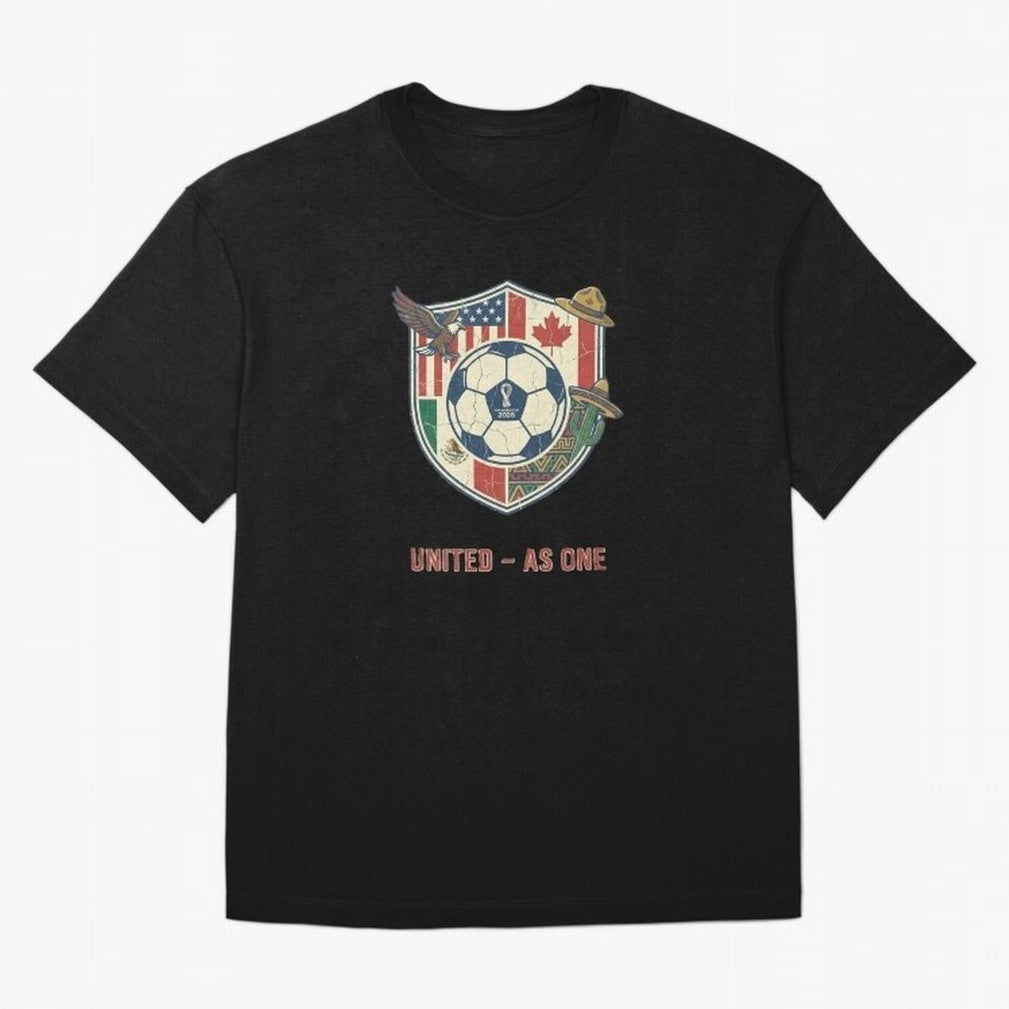 North America United Soccer 2026 Vintage Crest Oversized T-Shirt Show Your Stadium Side during Match Day Hype around FIFA World Cup 2026 USA Canada Mexico, Mbappe, Germany, Goal Celebration Energy, Supporter Heritage, Football Icons and Worldwide
