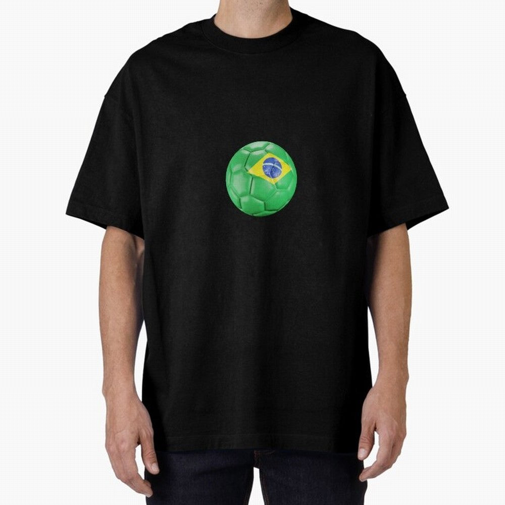 Brazil Oversized T-Shirt Celebrate Rivalries and Pride in FIFA World Cup 2026 USA Canada Mexico Spirit, Connected to England, France and Netherlands, Mbappe, Football Passion, Legendary Performances, Festival Vibes and Supporter Community; Perfect