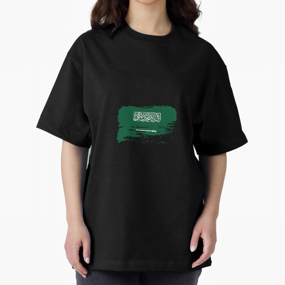 Saudi Arabia Oversized T-Shirt Carry FIFA World Cup 2026 USA Canada Mexico for Fans of Messi and Cristiano Ronaldo and Brazil, Bringing Worldwide Fan Energy, Dramatic Goals, Stadium Lights and Championship Celebrations; Made for Die Hard