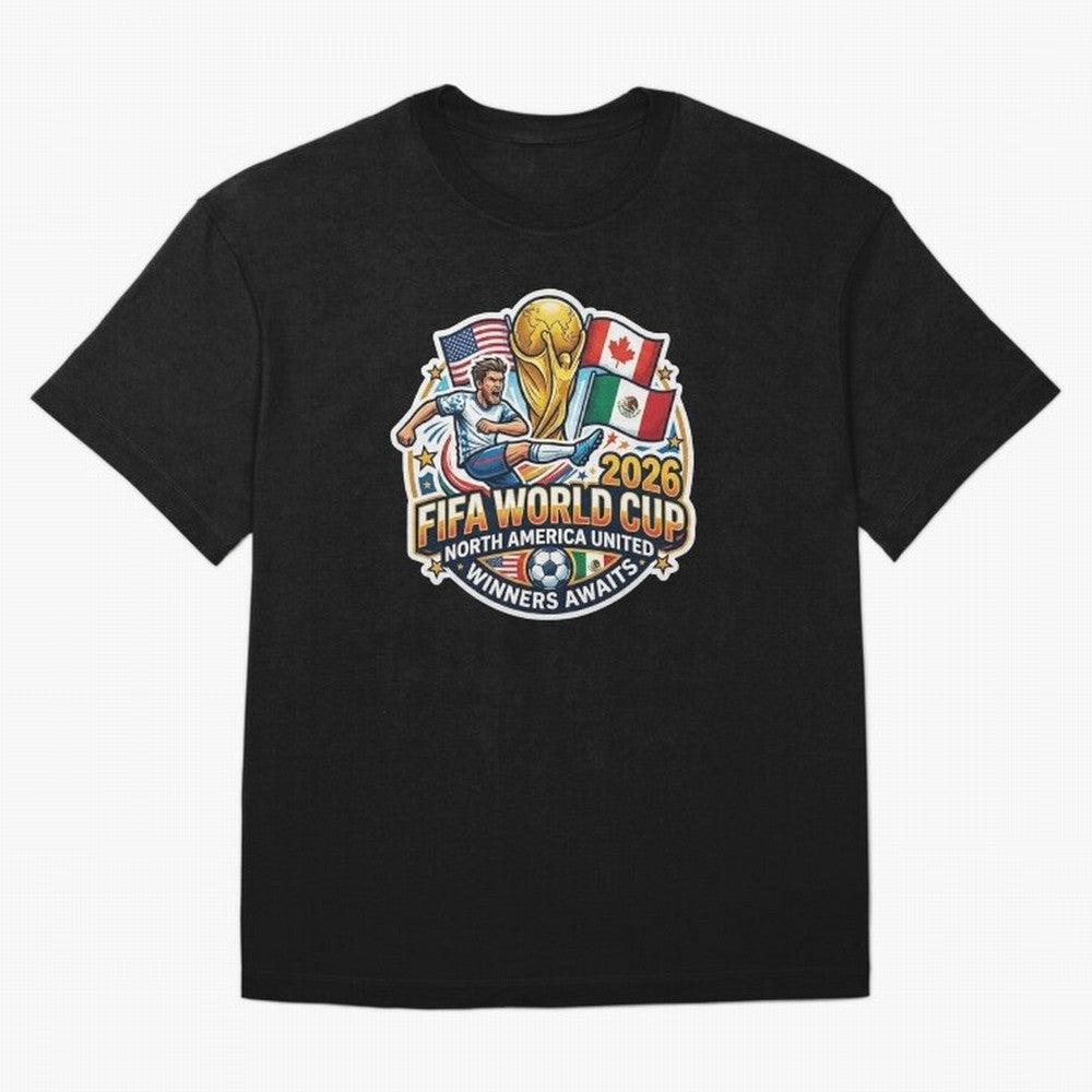 FIFA World Cup 2026 North America United Oversized T-Shirt Create FIFA World Cup 2026 USA Canada Mexico for Fans of Cristiano Ronaldo, Haaland and CR7 and Argentina, Bringing Match Day Excitement, Supporter Culture, Golden Goals and Global Football