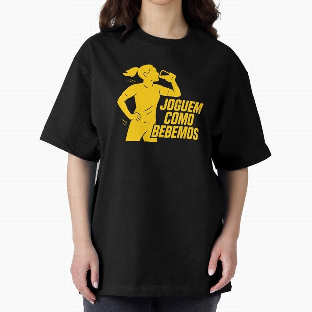 Joguem Como Bebemos Women World Cup 2026 Oversized T-Shirt Unlock Match Day Hype around FIFA World Cup 2026, Cristiano Ronaldo, Haaland and CR7, Argentina and Brazil, Classic Soccer Heritage, Championship Pressure, Fan Loyalty and International