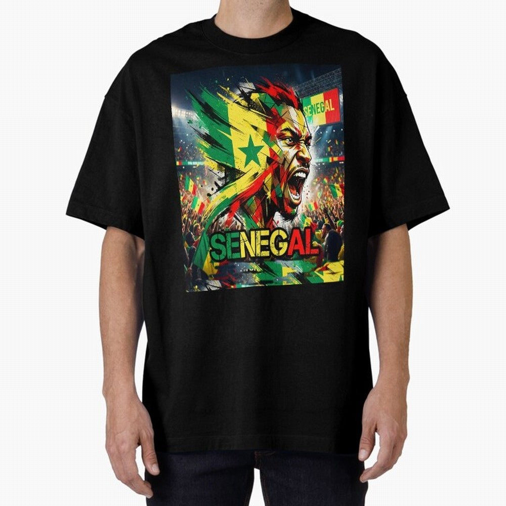 SENEGAL FOOTBALL TEAM Oversized T-Shirt Celebrate Every Goal in Global Football Passion for FIFA World Cup 2026, Filled with Messi, Neymar and Mbappe, France, Game Day Rituals, Football Legends, Country Pride and the Road to the Final; Created for