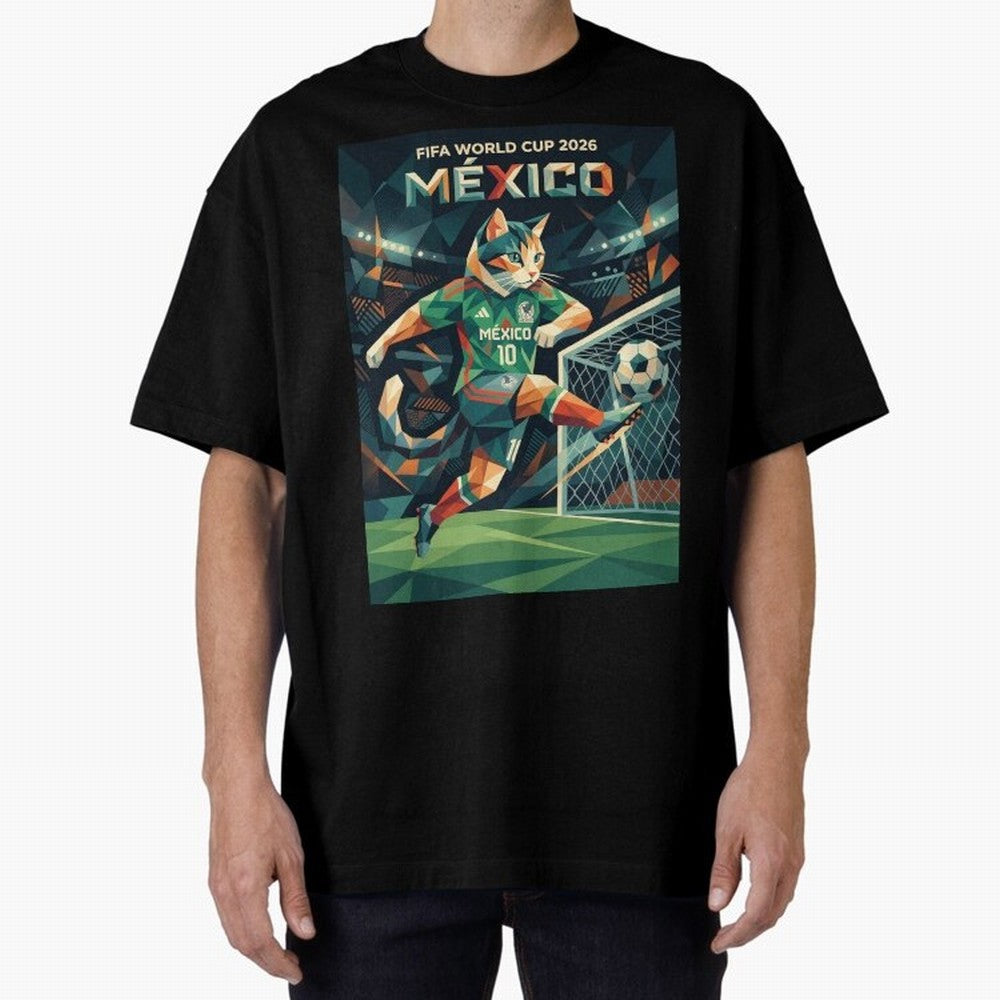 FIFA World Cup Mexico Oversized T-Shirt Celebrate Football Heritage in FIFA World Cup 2026 Filled with Cristiano Ronaldo, Haaland and CR7, France Energy, Fan Favorite Moments, National Team Passion, Big Match Drama and Soccer History; Perfect for