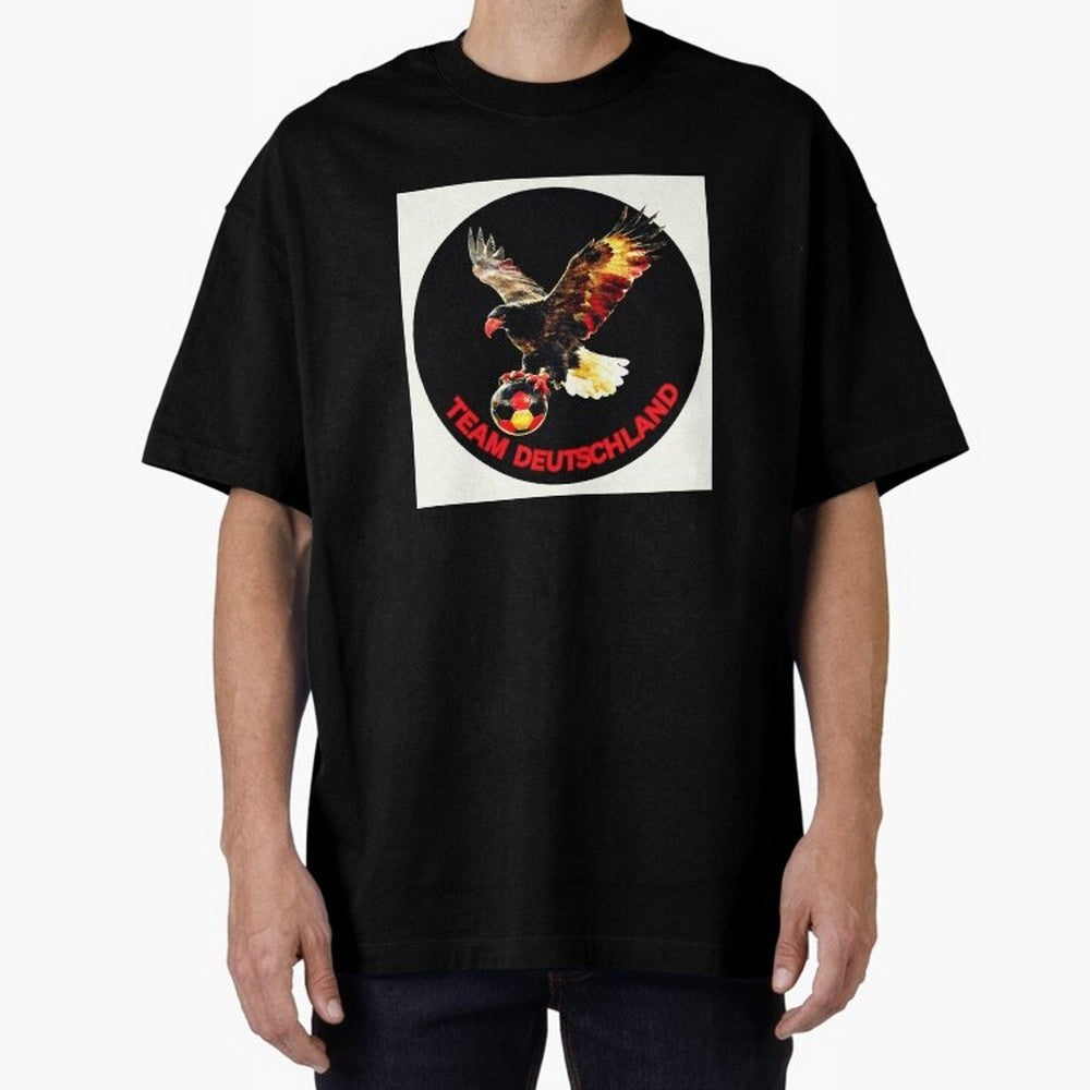 Eagle motif TEAM Germany Oversized T-Shirt Bring a Champion Mindset to FIFA World Cup 2026 Group Stage for Fans of Haaland and France, Bringing Classic Soccer Heritage, Championship Pressure, Fan Loyalty and International Pride; Perfect for