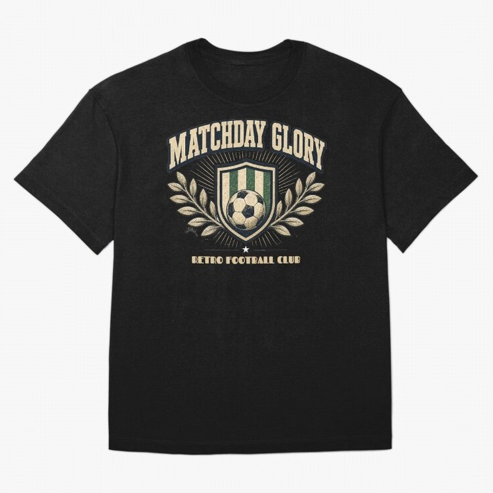 Matchday Glory Vintage Football Club Heritage Shield Emblem Oversized T-Shirt Follow the Final Road of the FIFA World Cup 2026 Group Stage Journey through Mbappe Highlights, England Pride, Match Day Excitement, Supporter Culture, Golden Goals and