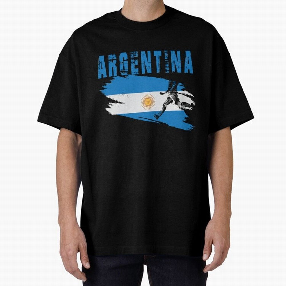 Argentina World Cup 2026 ¨C Pride in Motion Oversized T-Shirt Live for the Drama of Global Football Passion for FIFA World Cup 2026, Made for Neymar, Spain, Retro Football Energy, Iconic Rivalries, Trophy Chase Drama and Stadium Atmosphere; Great